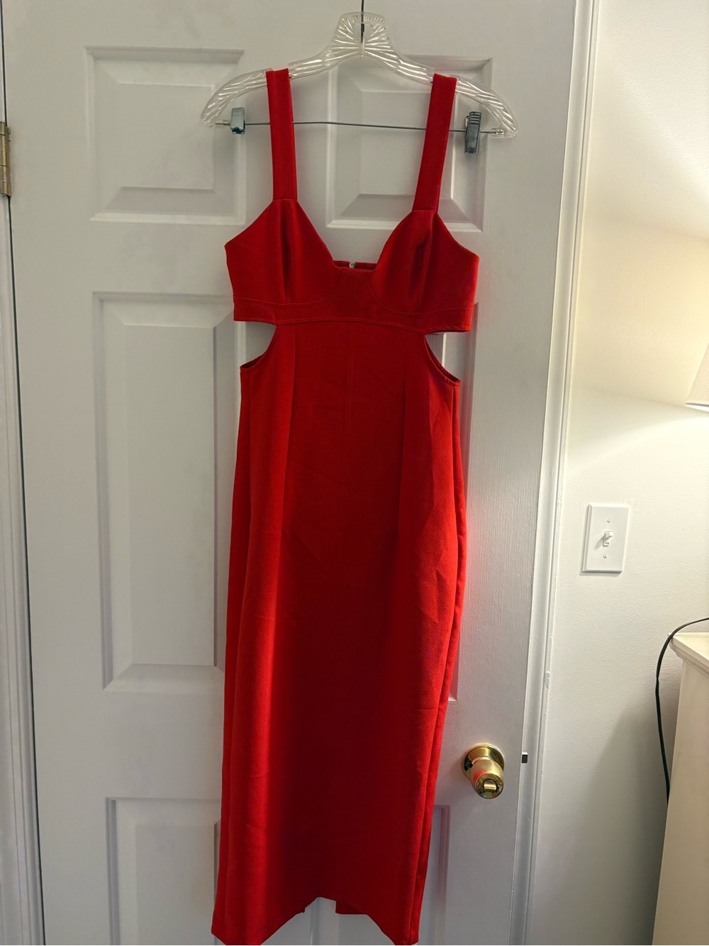 Zara Red Cutout Midi Dress
